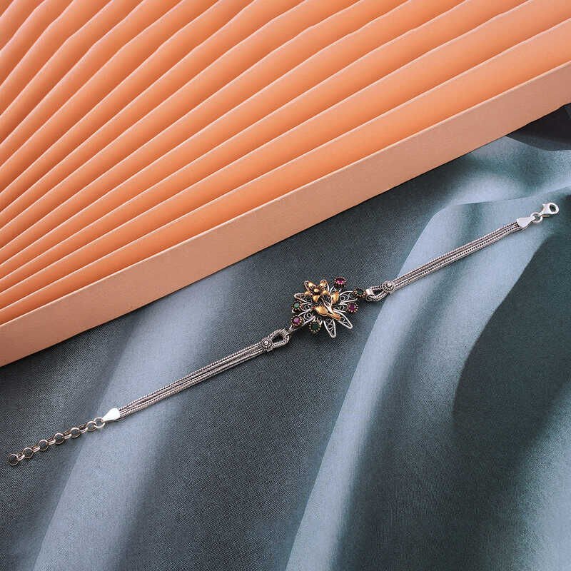 Silver Flower Authentic Women's Bracelet