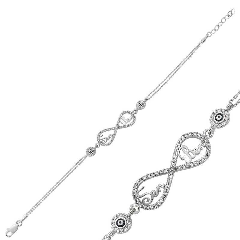 Pulsera de plata Infinity You Me para mujer