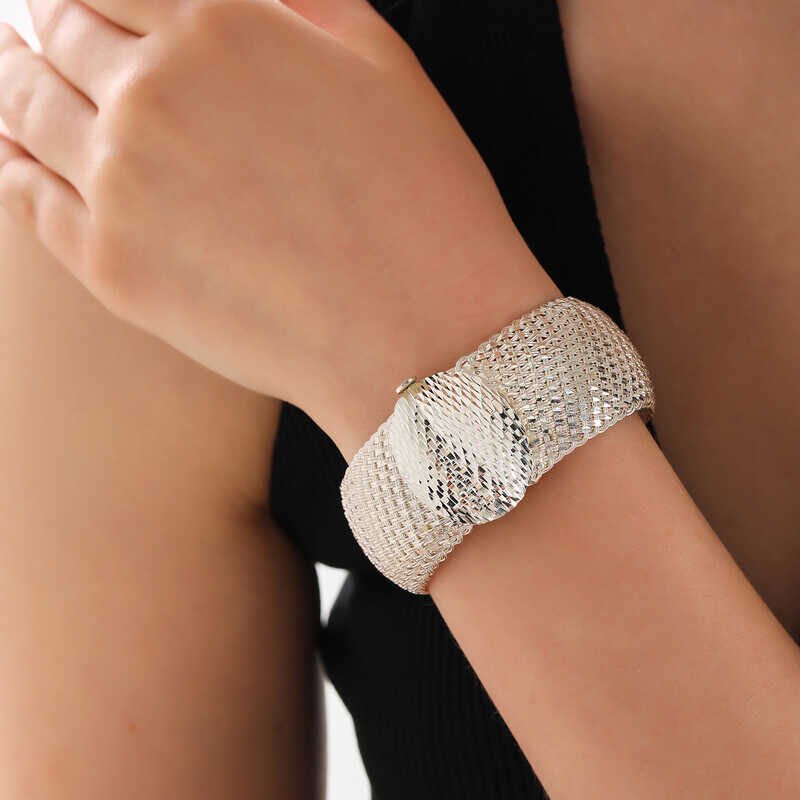Silver Handmade Women's Bracelet with Pen